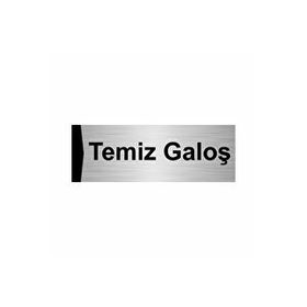 Özarslan Dizayn Temiz Galoş 7x20 cm Gümüş Renk Metal Yönlendirme Levhası