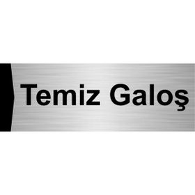 Özarslan Dizayn Temiz Galoş 7x20 cm Gümüş Renk Metal Yönlendirme Levhası