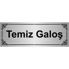 Özarslan Dizayn Temiz Galoş 7x20 cm Gümüş Renk Metal Yönlendirme Levhası