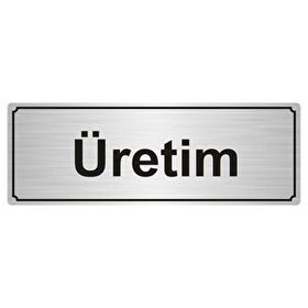 Özarslan Dizayn Üretim 10x20 cm Gümüş Renk Metal Yönlendirme Levhası