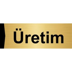 Özarslan Dizayn Üretim 5x20 cm Altın Renk Metal Yönlendirme Levhası