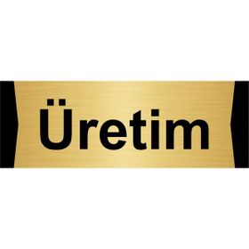Özarslan Dizayn Üretim 5x20 cm Altın Renk Metal Yönlendirme Levhası