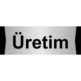 Özarslan Dizayn Üretim 5x20 cm Gümüş Renk Metal Yönlendirme Levhası
