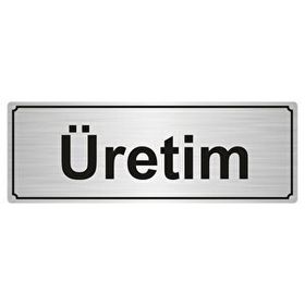 Özarslan Dizayn Üretim 5x20 cm Gümüş Renk Metal Yönlendirme Levhası