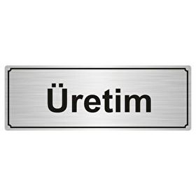 Özarslan Dizayn Üretim 5x20 cm Gümüş Renk Metal Yönlendirme Levhası