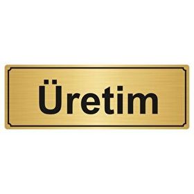Özarslan Dizayn Üretim 7x20 cm Altın Renk Metal Yönlendirme Levhası