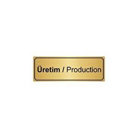 Özarslan Dizayn Üretim 7x20 cm Altın Renk Metal Yönlendirme Levhası