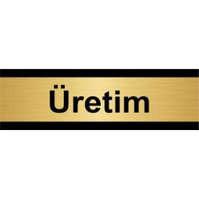 Özarslan Dizayn Üretim 7x20 cm Altın Renk Metal Yönlendirme Levhası
