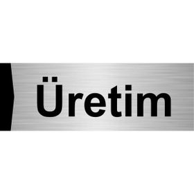 Özarslan Dizayn Üretim 7x20 cm Gümüş Renk Metal Yönlendirme Levhası