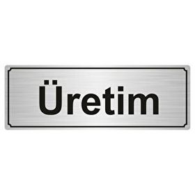 Özarslan Dizayn Üretim 7x20 cm Gümüş Renk Metal Yönlendirme Levhası
