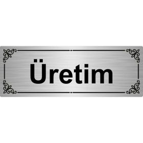 Özarslan Dizayn Üretim 7x20 cm Gümüş Renk Metal Yönlendirme Levhası