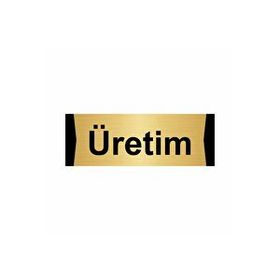 Özarslan Dizayn Üretim 7x20 cm Metal Altın Renk Metal Yönlendirme Levhası