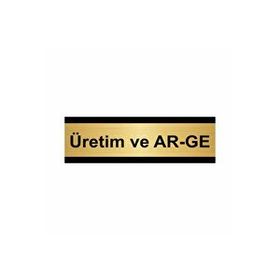 Özarslan Dizayn Üretim ve Ar-Ge 10x20 cm Altın Renk Metal Yönlendirme Levhası