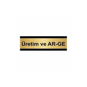 Özarslan Dizayn Üretim ve Ar-ge 5x20 cm Altın Renk Metal Yönlendirme Levhası