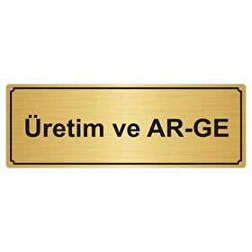 Özarslan Dizayn Üretim ve Ar-Ge 7x20 cm Altın Renk Metal Yönlendirme Levhası
