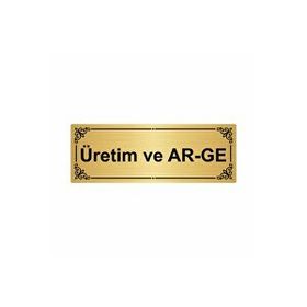 Özarslan Dizayn Üretim ve Ar-Ge 7x20 cm Altın Renk Metal Yönlendirme Levhası
