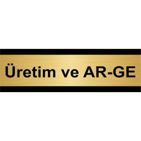 Özarslan Dizayn Üretim ve Ar-Ge 7x20 cm Altın Renk Metal Yönlendirme Levhası