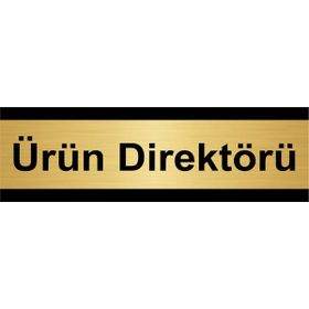 Özarslan Dizayn Ürün Direktörü 10x20 cm Altın Renk Metal Yönlendirme Levhası