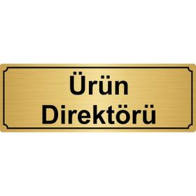 Özarslan Dizayn Ürün Direktörü 10x20 cm Altın Renk Metal Yönlendirme Levhası