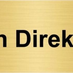 Özarslan Dizayn Ürün Direktörü 5x20 cm Altın Renk Metal Yönlendirme Levhası