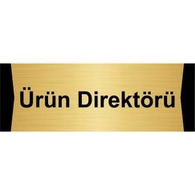 Özarslan Dizayn Ürün Direktörü 5x20 cm Altın Renk Metal Yönlendirme Levhası