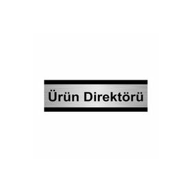 Özarslan Dizayn Ürün Direktörü 5x20 cm Gümüş Renk Metal Yönlendirme Levhası