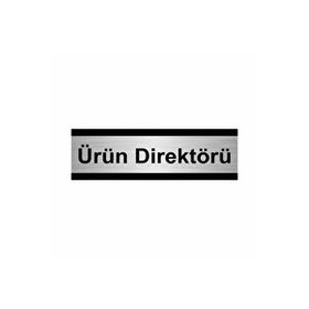 Özarslan Dizayn Ürün Direktörü 5x20 cm Gümüş Renk Metal Yönlendirme Levhası