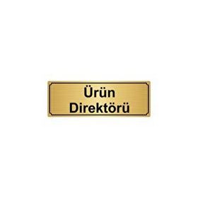 Özarslan Dizayn Ürün Direktörü 7x20 cm Altın Renk Metal Yönlendirme Levhası