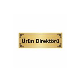 Özarslan Dizayn Ürün Direktörü 7x20 cm Altın Renk Metal Yönlendirme Levhası