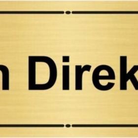 Özarslan Dizayn Ürün Direktörü 7x20 cm Altın Renk Metal Yönlendirme Levhası