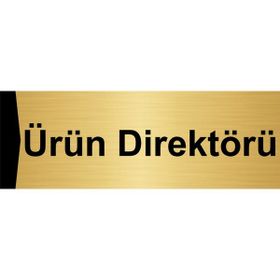 Özarslan Dizayn Ürün Direktörü 7x20 cm Altın Renk Metal Yönlendirme Levhası