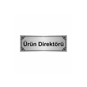 Özarslan Dizayn Ürün Direktörü 7x20 cm Gümüş Renk Metal Yönlendirme Levhası