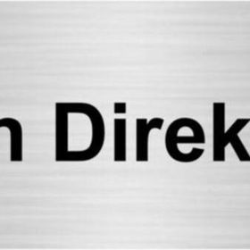 Özarslan Dizayn Ürün Direktörü 7x20 cm Gümüş Renk Metal Yönlendirme Levhası