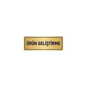 Özarslan Dizayn Ürün Geliştirme 10x20 cm Altın Renk Metal Yönlendirme Levhası