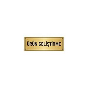 Özarslan Dizayn Ürün Geliştirme 10x20 cm Altın Renk Metal Yönlendirme Levhası