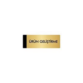 Özarslan Dizayn Ürün Geliştirme 10x20 cm Altın Renk Metal Yönlendirme Levhası
