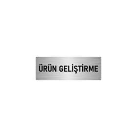 Özarslan Dizayn Ürün Geliştirme 10x20 cm Gümüş Renk Metal Yönlendirme Levhası