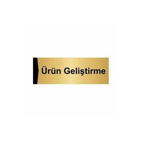 Özarslan Dizayn Ürün Geliştirme 5x20 cm Altın Renk Metal Yönlendirme Levhası