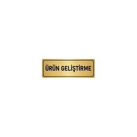 Özarslan Dizayn Ürün Geliştirme 5x20 cm Altın Renk Metal Yönlendirme Levhası