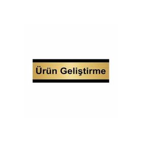 Özarslan Dizayn Ürün Geliştirme 5x20 cm Altın Renk Metal Yönlendirme Levhası