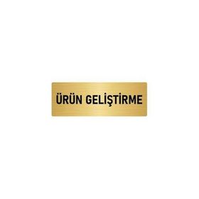 Özarslan Dizayn Ürün Geliştirme 5x20 cm Altın Renk Metal Yönlendirme Levhası