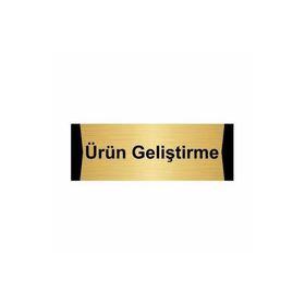 Özarslan Dizayn Ürün Geliştirme 5x20 cm Altın Renk Metal Yönlendirme Levhası