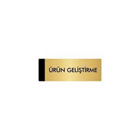 Özarslan Dizayn Ürün Geliştirme 5x20 cm Altın Renk Metal Yönlendirme Levhası