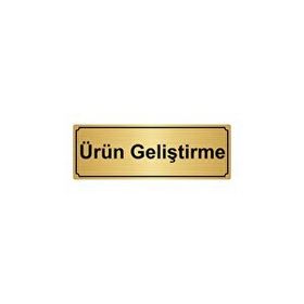 Özarslan Dizayn Ürün Geliştirme 7x20 cm Altın Renk Metal Yönlendirme Levhası