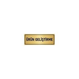 Özarslan Dizayn Ürün Geliştirme 7x20 cm Altın Renk Metal Yönlendirme Levhası