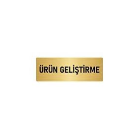 Özarslan Dizayn Ürün Geliştirme 7x20 cm Altın Renk Metal Yönlendirme Levhası