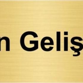 Özarslan Dizayn Ürün Geliştirme 7x20 cm Altın Renk Metal Yönlendirme Levhası