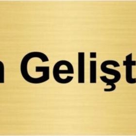 Özarslan Dizayn Ürün Geliştirme 7x20 cm Altın Renk Metal Yönlendirme Levhası