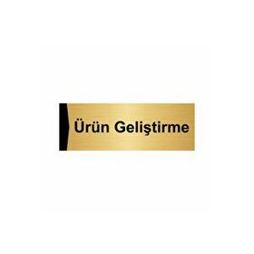 Özarslan Dizayn Ürün Geliştirme 7x20 cm Altın Renk Metal Yönlendirme Levhası