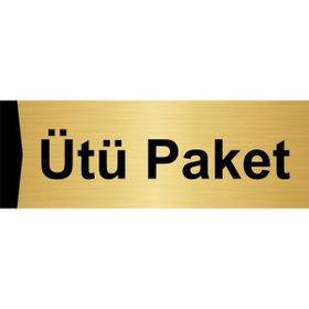 Özarslan Dizayn Ütü Paket 7x20 cm Altın Renk Metal Yönlendirme Levhası